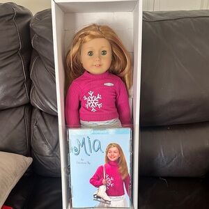 American Girl MIA Doll in Pink Sweater with Book